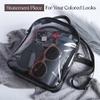 Clear untinted crossbody bag stadium approved men and women for festivals arenas and sporting events, Black view 4