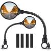 West Biking Bike Mirror Handlebar Mount, Adjustable Rotatable Bicycle Rear View Mirror, Wide Angle Acrylic Convex Safety Mirrors for Mountain Road Bike (Black- 2 PCS Converx Mirror) view 1