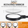 West Biking Bike Mirror Handlebar Mount, Adjustable Rotatable Bicycle Rear View Mirror, Wide Angle Acrylic Convex Safety Mirrors for Mountain Road Bike (Black- 2 PCS Converx Mirror) view 4