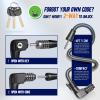 SEWAY Scooter Lock Cable for Xiaomi Mijia M365 ES Series, Bicycle Combination Locks Coiled Chain Lock Basic Self Coiling Core Steel Wire 4 ft. Long 1/3 inch Fit for M365/ES1/ES2/ES3/ES4 view 3
