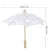Wood Lace Bridal Umbrella Cotton Embroidery Handcrafted Parasol White Umbrella Wedding Tea Party Decoration Photo Lady Costume Supply (White), Umbrella for Wedding, Umbrella for Wedding, Wood Lace B view 4