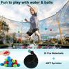 Goujxcy 1500 LBS Trampoline for Kids and Adults - 12FT 14FT 16FT Outdoor With Sprinkler, Basketball Hoop, Enclosure Net, Water Balls, Lights With Speaker, Socks - ASTM CPSIA Best view 3