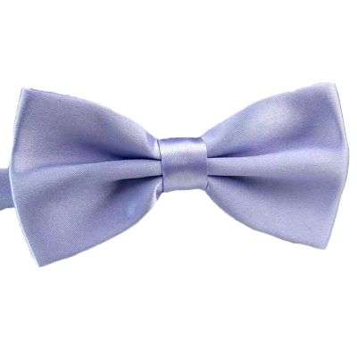 SURVODJA Men Bow Tie Adjustable Length Wedding Male Fashion Boys Satin Bowties one size Pale Purple