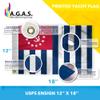 AGAS USPS Yacht Ensign Flag - 12 x 18 Inch - Printed 200D Nylon - Stitched Edges - Brass Grommets Canvas Heading - US Power Squadron Boat Ensign Flag. view 2