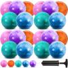 Vinsot 25 Pcs Fun Bouncy Balls 13 Inch Marbleized Bouncing Balls Rubber Inflatable Kick Ball Large Sensory Playballs with Pump for Beach Backyard Park Indoor Outdoor Party Favors view 1