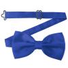 SURVODJA Men Bow Tie Adjustable Length Wedding Male Fashion Boys Satin Bowties one size Royal Blue view 2