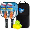 JOYAIRE Graphite Pickleball Paddles Set of 2, USAPA Approved Pickleball Set Carbon Fiber Honeycomb Core Lightweight Pickle Ball Set of 2, with 4 Pickleball Balls & Bag view 1
