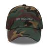 911 Operator hat, Embroidered Unisex hat for Adults, 911 Operator Gifts. Green Camo view 1
