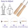 Jump Rope Kids,8.5ft Adjustable Cotton Skipping Rope with Wooden Handle for Boys and Girls Fitness Outdoor Exercise (Silver) view 2