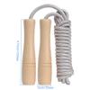 Jump Rope Kids,8.5ft Adjustable Cotton Skipping Rope with Wooden Handle for Boys and Girls Fitness Outdoor Exercise (Silver) view 3