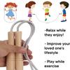 Jump Rope Kids,8.5ft Adjustable Cotton Skipping Rope with Wooden Handle for Boys and Girls Fitness Outdoor Exercise (Silver) view 4