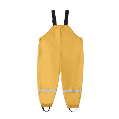 Toddler Kids Boys Girls Double Fabric Warm Outdoor Rain Dungarees Windproof Water-Proof Mud Jumpsuit Overall Clothes Yellow