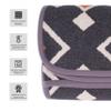 PuTian Merino Wool Blanket - 87" x 63" Thick Warm Soft Large Bed Throw - Great for Camping, Outdoors, Travel, Car, Couch, All Seasons, Grey Chcek view 4
