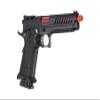 Lancer Tactical Knightshade Hi-Capa Gas Blowback Full Metal Airsoft Pistol-330 FPS-Regular/Black & Red view 4