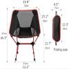 Camping Chair Folding Chairs Lawn Chairs Portable Camping Chair Outdoor Lightweight Aluminum Moon Chair Leisure Camping Fishing Chair Folding Stool Folding Chair Camp Chair Moon Chair (Color : C) view 2