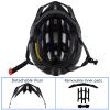 Youth Bike Helmets, Adjustable Teenage Ages 8-14 Bicycle Helmet, Lightweight Road Mountain Cycling Safety Sports Helmets with Detachable Visor Black M view 4