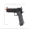 Lancer Tactical Knightshade Hi-Capa Gas Blowback Full Steel Airsoft Pistol view 4