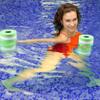 DOITOOL Aquatic Exercise Dumbbells Set of 2 Water Dumbbells for Water Aerobics, Lightweight Foam Dumbbell Pool Resistance Water Fitness Equipment for Loss (Green) view 2
