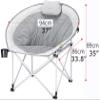 Camping Chair Folding Chairs Lawn Chairs Camping Chair Balcony Chair Plus Cotton Casual Adult Home Folding Chair Lazy Sofa Chair Folding Chair Camp Chair Moon Chair (Color : Yellow) view 3