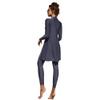 Muslim Swimsuits for Women Modest Islamic Swimwear Burkini Full Cover Long Sleeve Muslim Dress Tops + Pants Set Swimming Costume Sun Protection Rash Guard Set Two Piece Bathing Suits Dark Blue M view 3