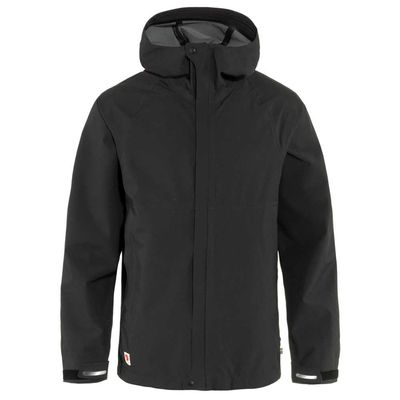 Fjllrven HC Hydratic Trail Men's Shell Jacket - Waterproof, Windproof, Insulated, Breathable Fabric - Hiking, Trekking, Black, Large