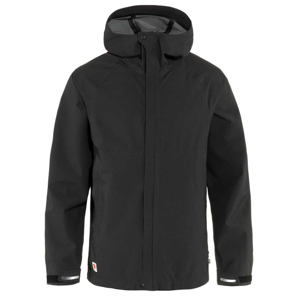Fjllrven HC Hydratic Trail Men's Shell Jacket - Waterproof, Windproof, Insulated, Breathable Fabric - Hiking, Trekking, Black, Large
