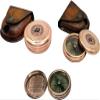 CH Copper Pocket Compass- Brass Nautical 2" Antique Compass -Classic Pocket Style Camping Old Fashioned Copper Compass - Robert Frost Poem view 2