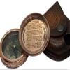 CH Copper Pocket Compass- Brass Nautical 2" Antique Compass -Classic Pocket Style Camping Old Fashioned Copper Compass - Robert Frost Poem view 3
