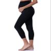 POSHDIVAH Capri Women's Maternity Leggings Over The Belly Pregnancy Yoga Pants Active Wear Workout Leggings Black X-Small view 2