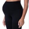 POSHDIVAH Capri Women's Maternity Leggings Over The Belly Pregnancy Yoga Pants Active Wear Workout Leggings Black X-Small view 4