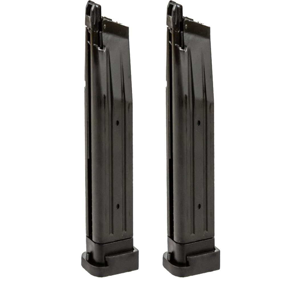 Lancer Tactical Knightshade 28 Round Hi-Capa Green Gas Airsoft Magazine 2 Pack