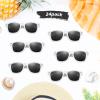 FEPITO 24 Pack Party Sunglasses Bulk for Birthday Party Favors Goody Bag Fillers for Beach Pool Party Toys for Adults, White view 3