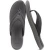 KuaiLu Mens Leather Sport Flip Flops Comfort Orthotic Thong Sandals with Plantar Fasciitis Arch Support for Outdoor Summer view 3