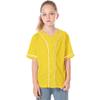 Icibgds Kids Baseball Jersey Button Boys T-Shirt Trendy Hip Hop Street Black and White Short Sleeve Tshirt (Yellow, 10 Years) view 2