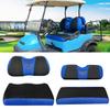 10L0L Front Rear Golf Cart Seat Covers for Yamaha G29 Drive, Club Car Precedent and Club Car DS Model, Made of 3D Air Mesh Polyester Fabric Breathable Washable - Blue view 1