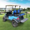 10L0L Front Rear Golf Cart Seat Covers for Yamaha G29 Drive, Club Car Precedent and Club Car DS Model, Made of 3D Air Mesh Polyester Fabric Breathable Washable - Blue view 3