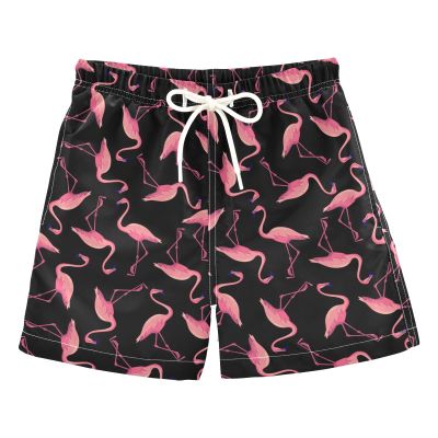 Aflyko Animal Board Shorts Tropical Pink Flamingo Boys Girls Swim Trunk Teens Beach Swimwear XL