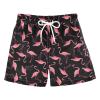 Aflyko Animal Board Shorts Tropical Pink Flamingo Boys Girls Swim Trunk Teens Beach Swimwear XL view 1
