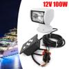 Boat Spotlight,DC 12V Marine Lights for Boats 100W Portable Marine Searchlight with Remote Control 360Rotate Adjustable 2500LM White view 2