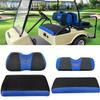 10L0L Golf Cart Front Rear Seat Cover Set for EZGO TXT RXV & Club Car DS 2000-up(Flat Backrest), Made of 3D Air Mesh Polyester Fabric Breathable Washable, Blue view 1