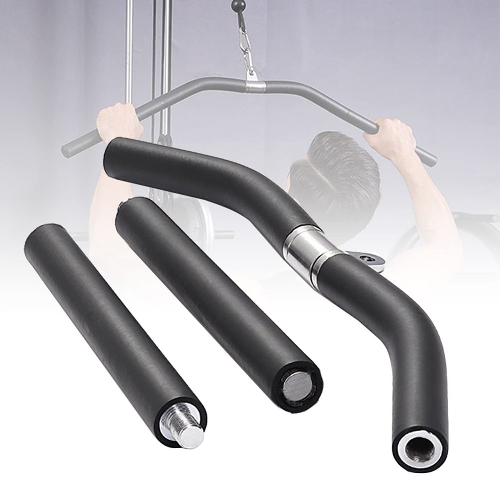 DYK&NX Multi Grip Adjustable LAT Pulldown Attachments, LAT Pull Down Bar with Non-Slip Handle,Gym Exercise Pull Down Bar for LAT Pulldowns,Triceps,Shoulder and Back