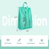 Bagail Shoe Bags for Travel,2 Set Shoe Bag for Storage in Closet,Transparent Shoe Packing Organizers with YKK Zipper (L 17"x10"x5", Turquoise 2pcs) view 2