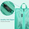 Bagail Shoe Bags for Travel,2 Set Shoe Bag for Storage in Closet,Transparent Shoe Packing Organizers with YKK Zipper (L 17"x10"x5", Turquoise 2pcs) view 3