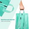 Bagail Shoe Bags for Travel,2 Set Shoe Bag for Storage in Closet,Transparent Shoe Packing Organizers with YKK Zipper (L 17"x10"x5", Turquoise 2pcs) view 4