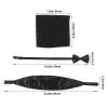 Homoyoyo 3pcs Tie Set, Black Men Satin Bow Tie Cummerbund Handkerchief Pocket view 2