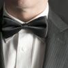 Homoyoyo 3pcs Tie Set, Black Men Satin Bow Tie Cummerbund Handkerchief Pocket view 3
