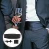 Homoyoyo 3pcs Tie Set, Black Men Satin Bow Tie Cummerbund Handkerchief Pocket view 4