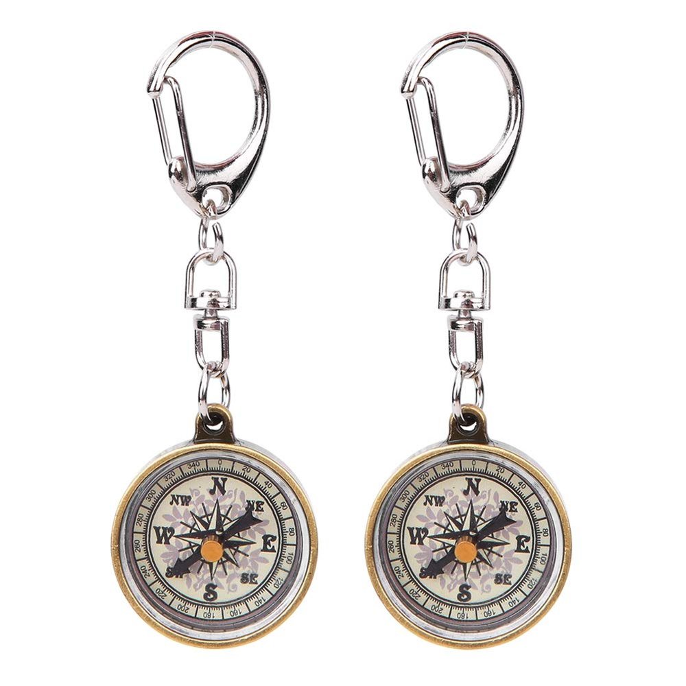 2PCS Zinc Alloy Compact Military Compass,Camping Survival Compass, Hiking, Backpacking, and Camping Accessory for Outdoor Navigation Tools, Camping Survival Compass,2PCS Zinc Alloy Compact Mcompa
