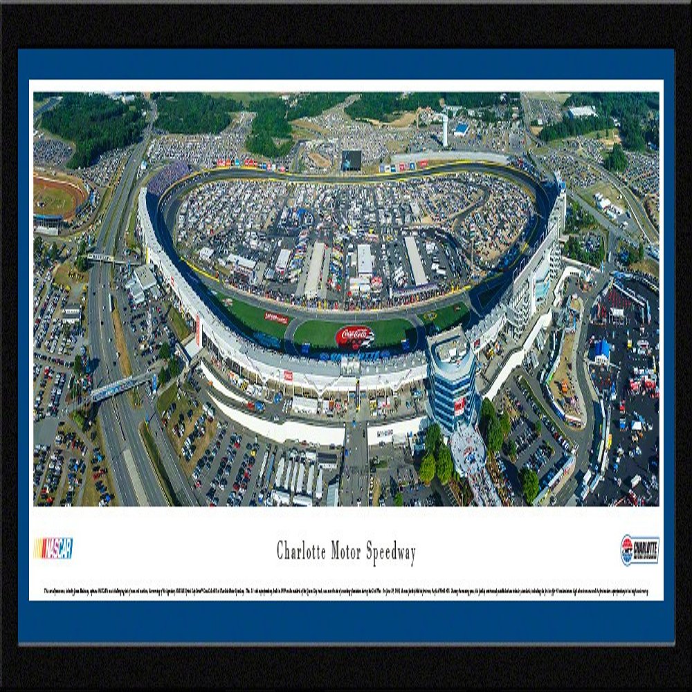 Charlotte Motor Speedway - 42x15.5-inch Single Mat, Select Framed NASCAR Print by Blakeway Panoramas