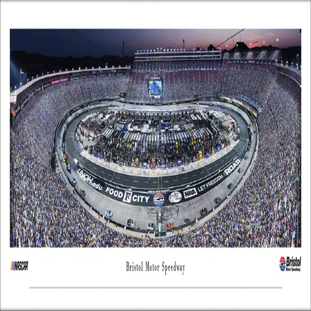 Bristol Motor Speedway Night Race - Unframed 40 x 13.5 NASCAR Poster by Blakeway Panoramas